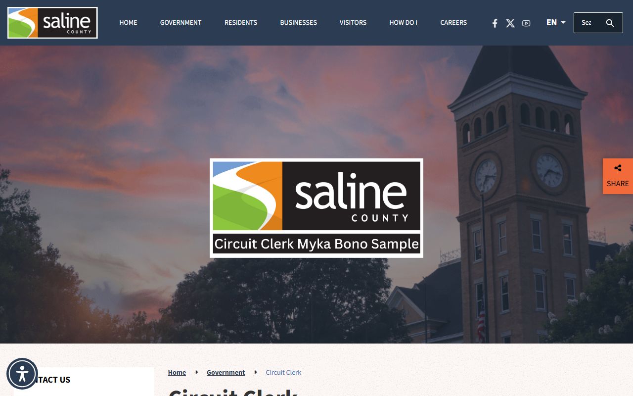Saline County Circuit Clerk office serving Bryant