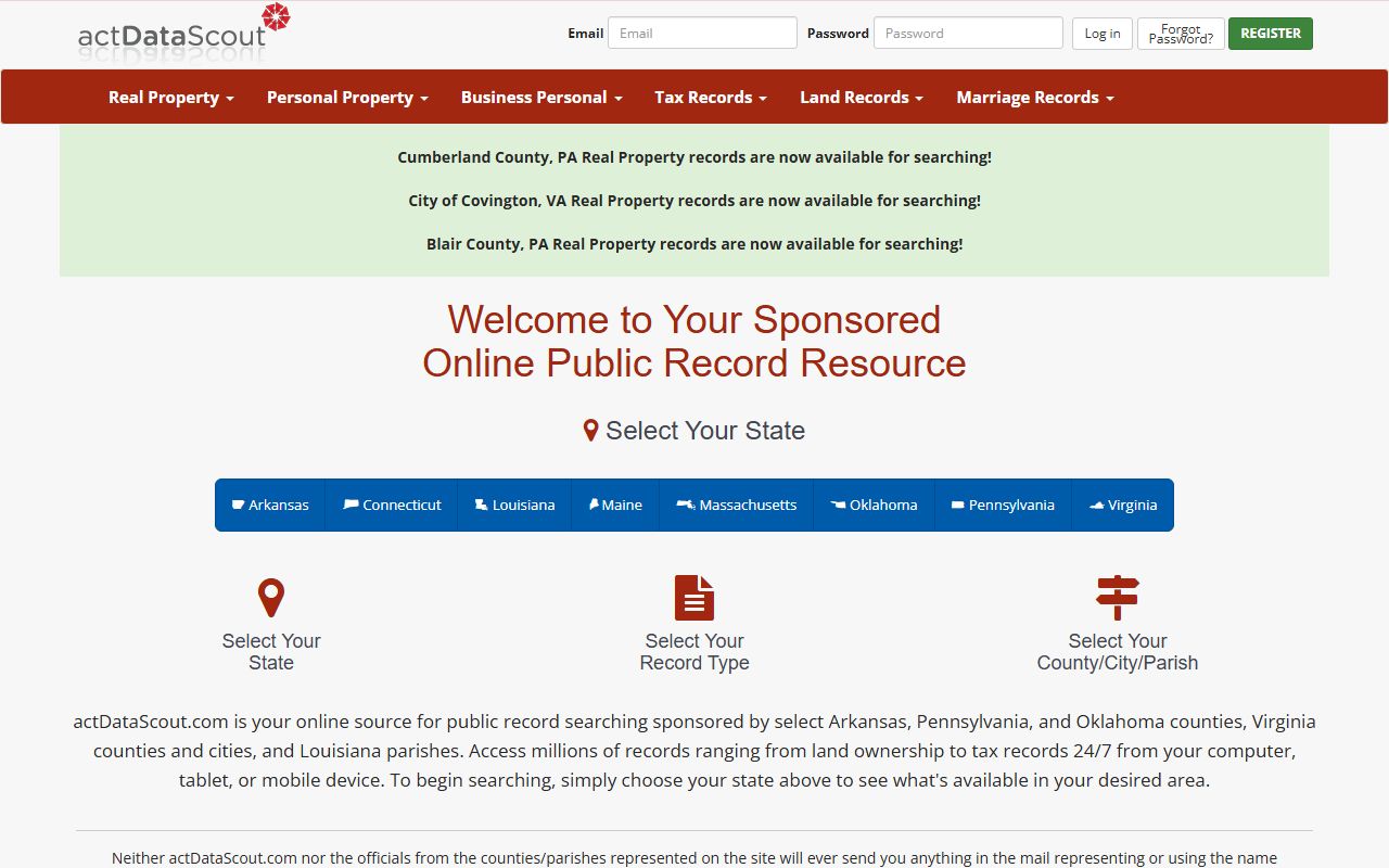 ActDataScout land records for Chicot County Court Records