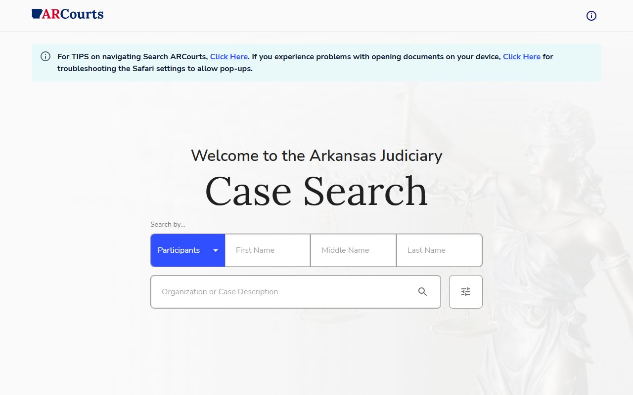 Johnson County CourtConnect case search portal