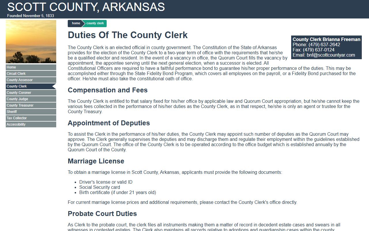 Scott County combined clerk court records office