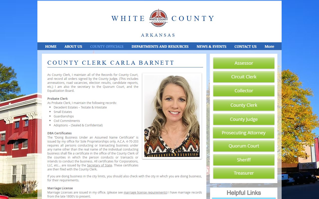 White County County Clerk office website